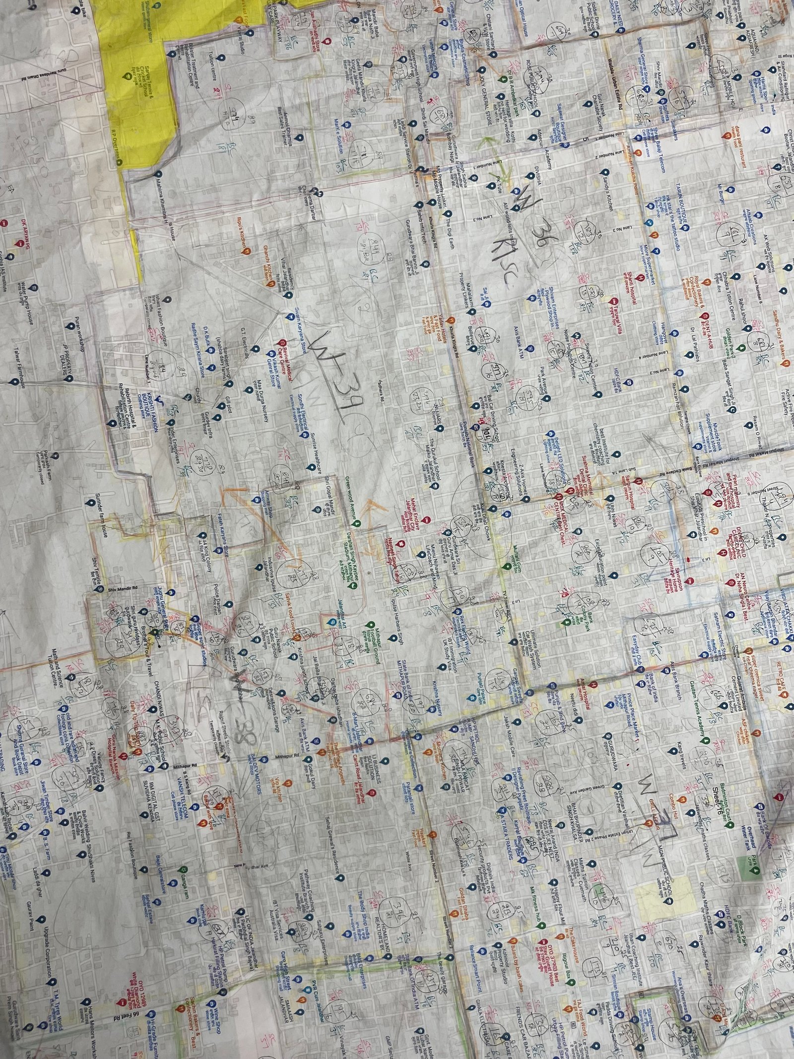 Map of draft of 85 wards of Jalandhar displayed 