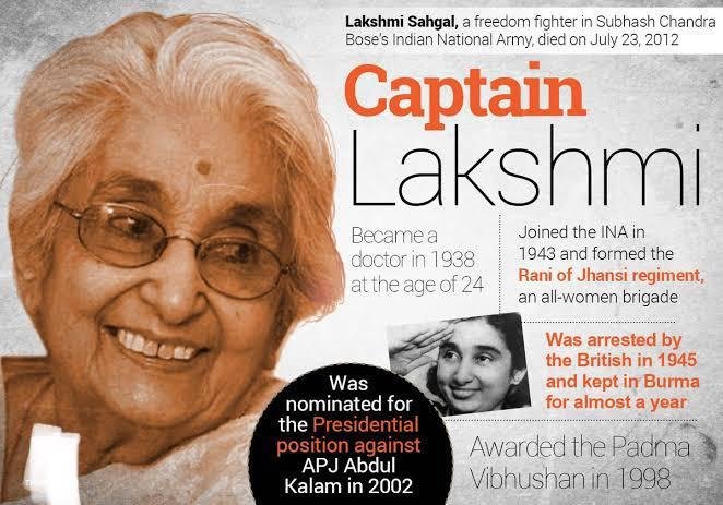 *Lakshmi Sahgal,*