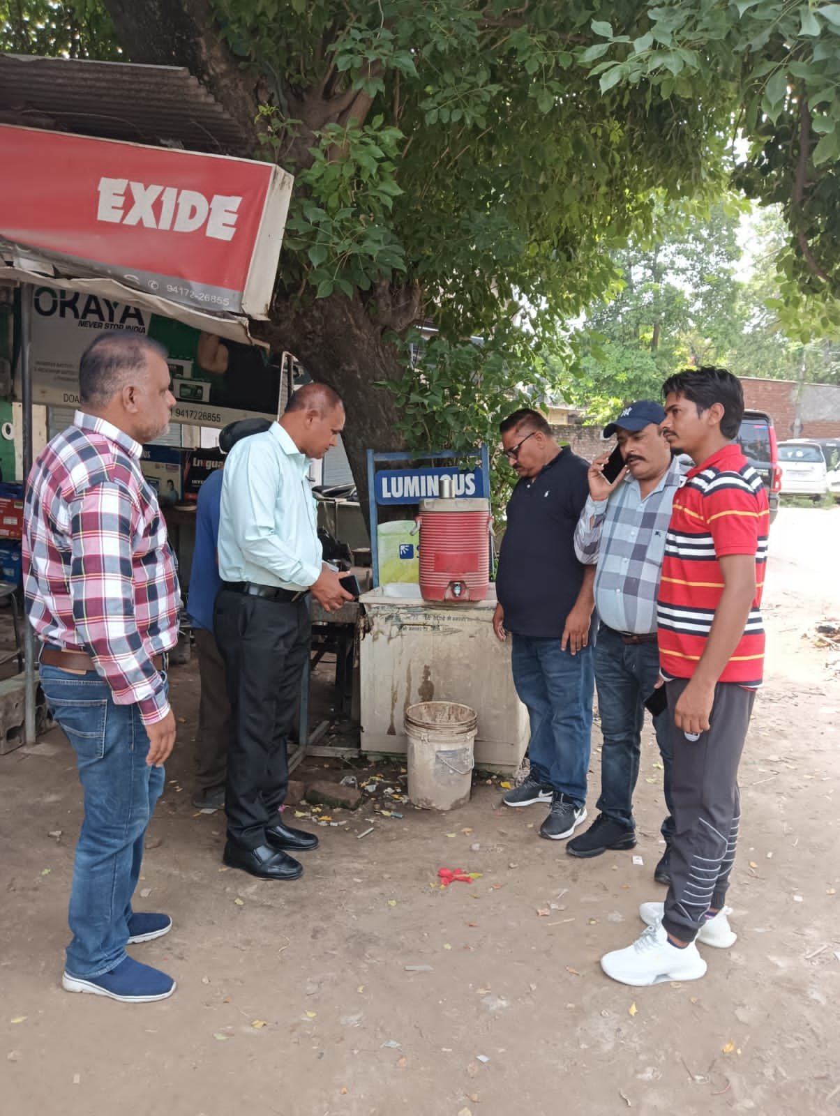 Dr check the dengue larva in the city