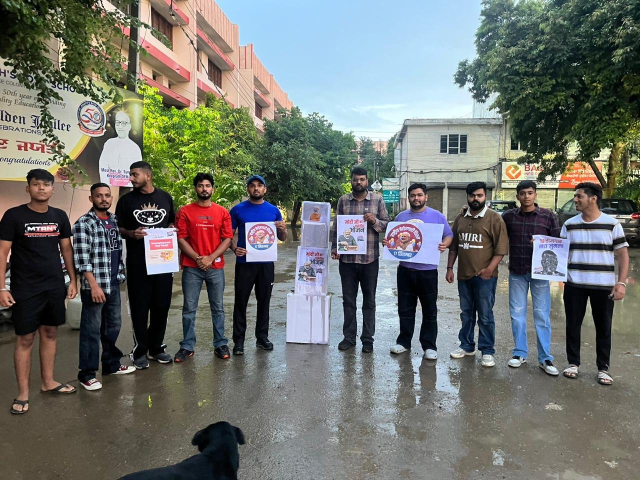 PUNJAB YOUTH CONGRESS MARKED PM MODI'S BIRTHDAY AS "UNEMPLOYMENT DAY"