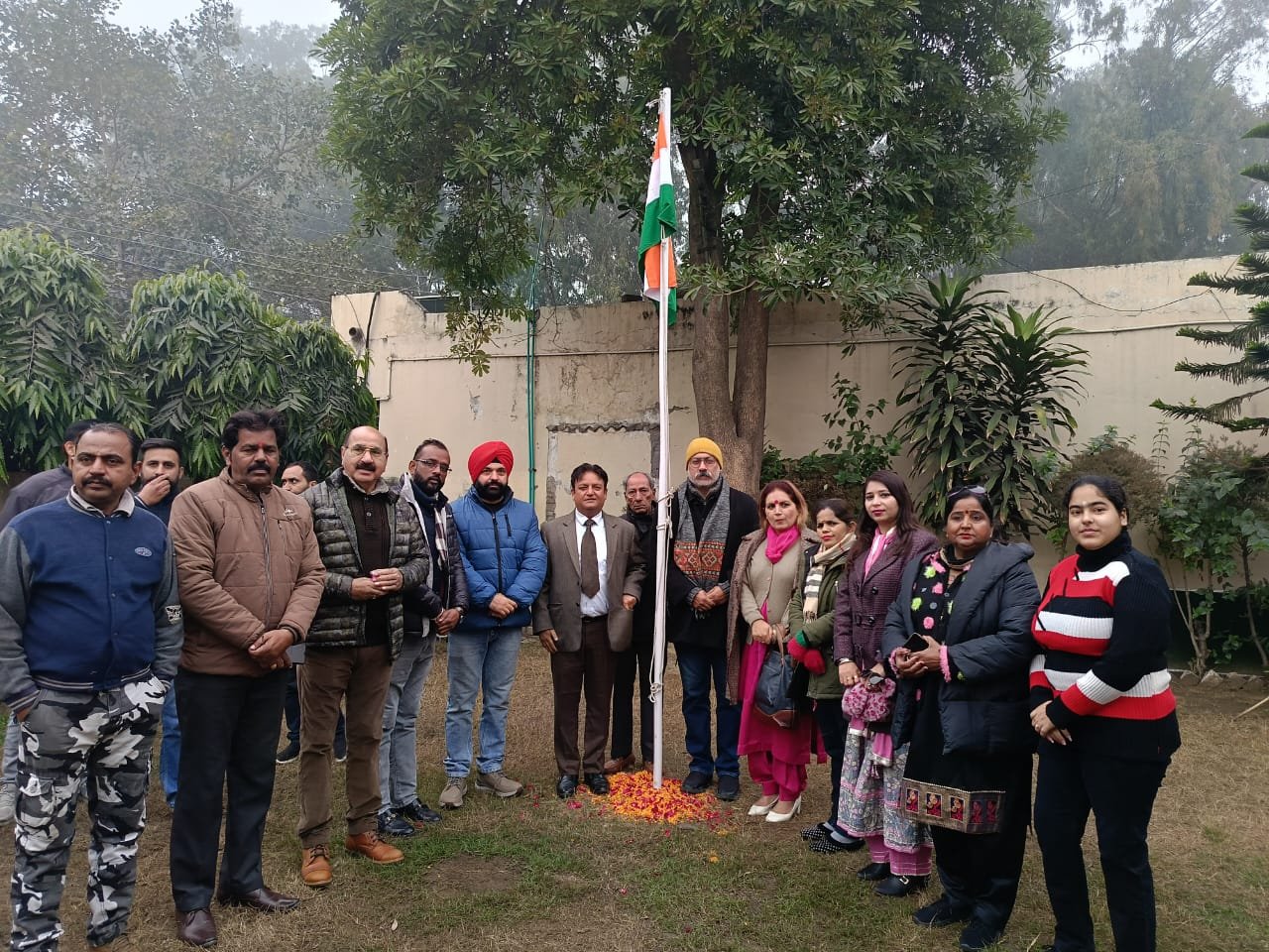 Salute to Flag on 138 years of Congress Established 