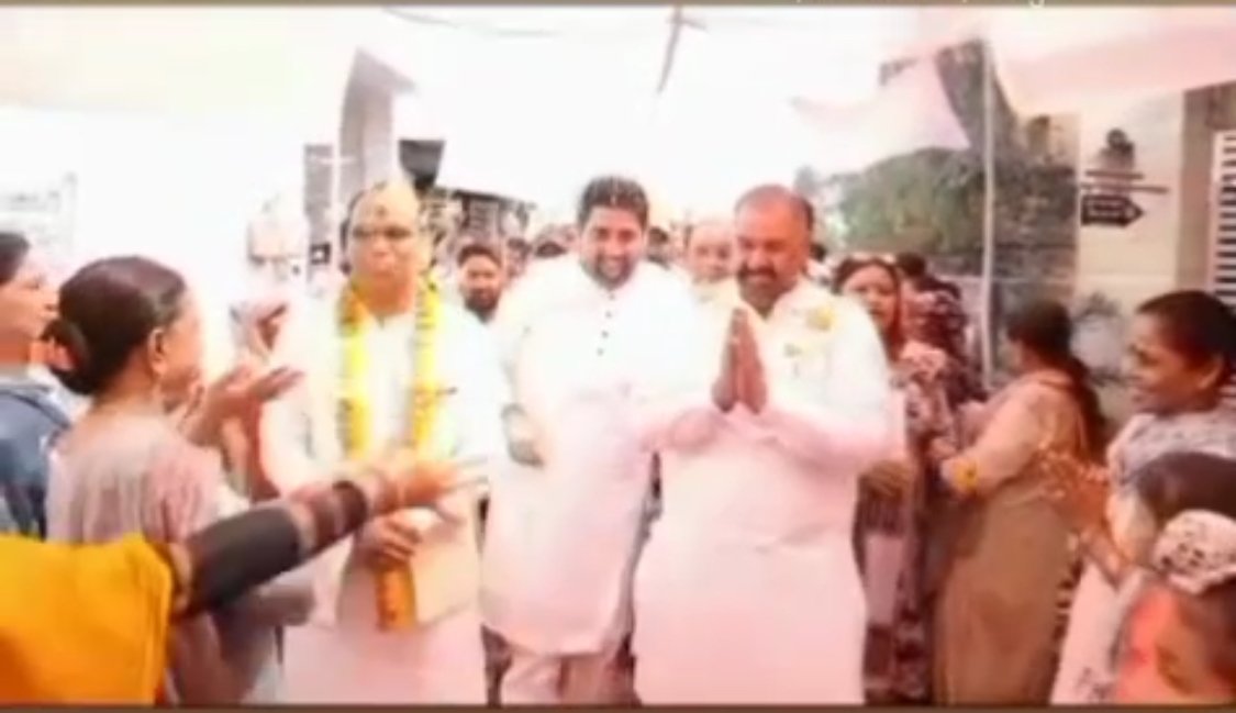 भाजपा लोकसभा जालंधर से उम्मीदवार  सुशील रिंकु पहुँचे जगदीश समराए के घर