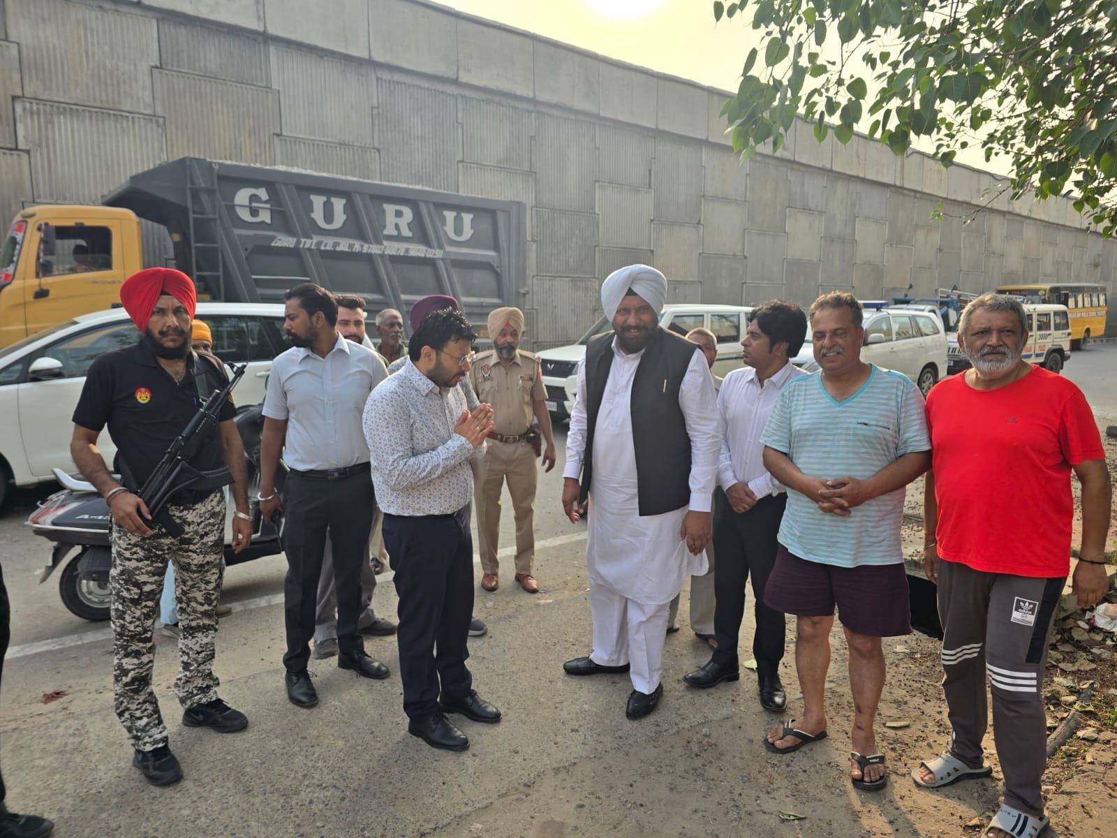 Local Bodies Minister conducts Rabjot Singh give surprise inspection in Kartarpur city. 