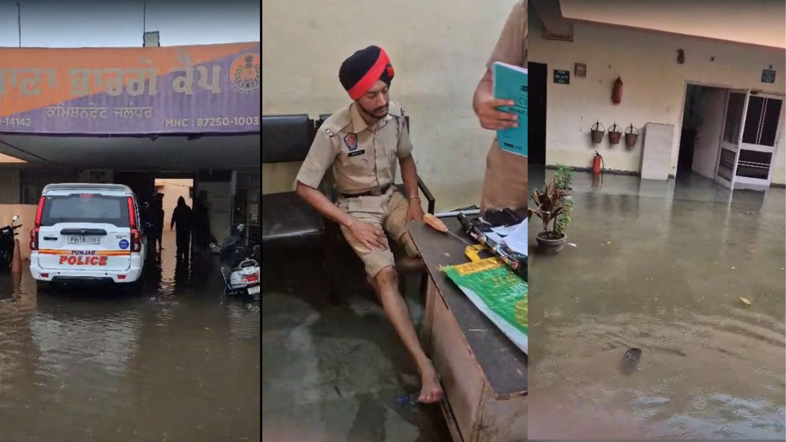 जालंधर में डीसी ऑफिस से लेकर भार्गव कैंप थाना पानी में डूबा, कई पॉश इलाके भी जलभराव