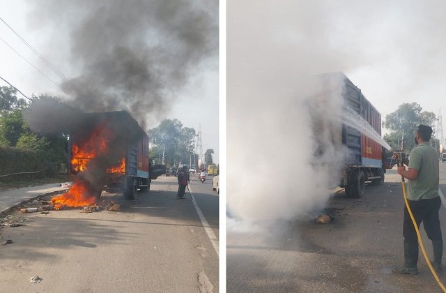 जालंधर में वेरका मिल्क प्लांट के पास चलते ट्रक में लगी आग   पढ़ें पूरी खबर 