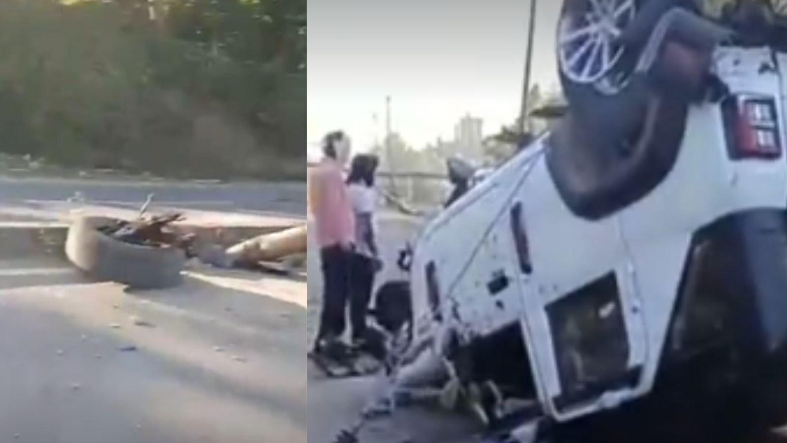 लुधियाना हादसा: तेज रफ्तार थार के उड़ गए टायर, 2-3 लोग घायल