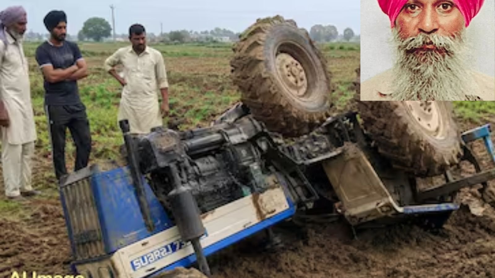 जालंधर में खेतों में काम कर रहे किसान की ट्रैक्टर पलटने से मौत